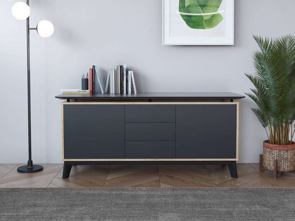 Meo Executive Credenza Unit With Floating Top 1