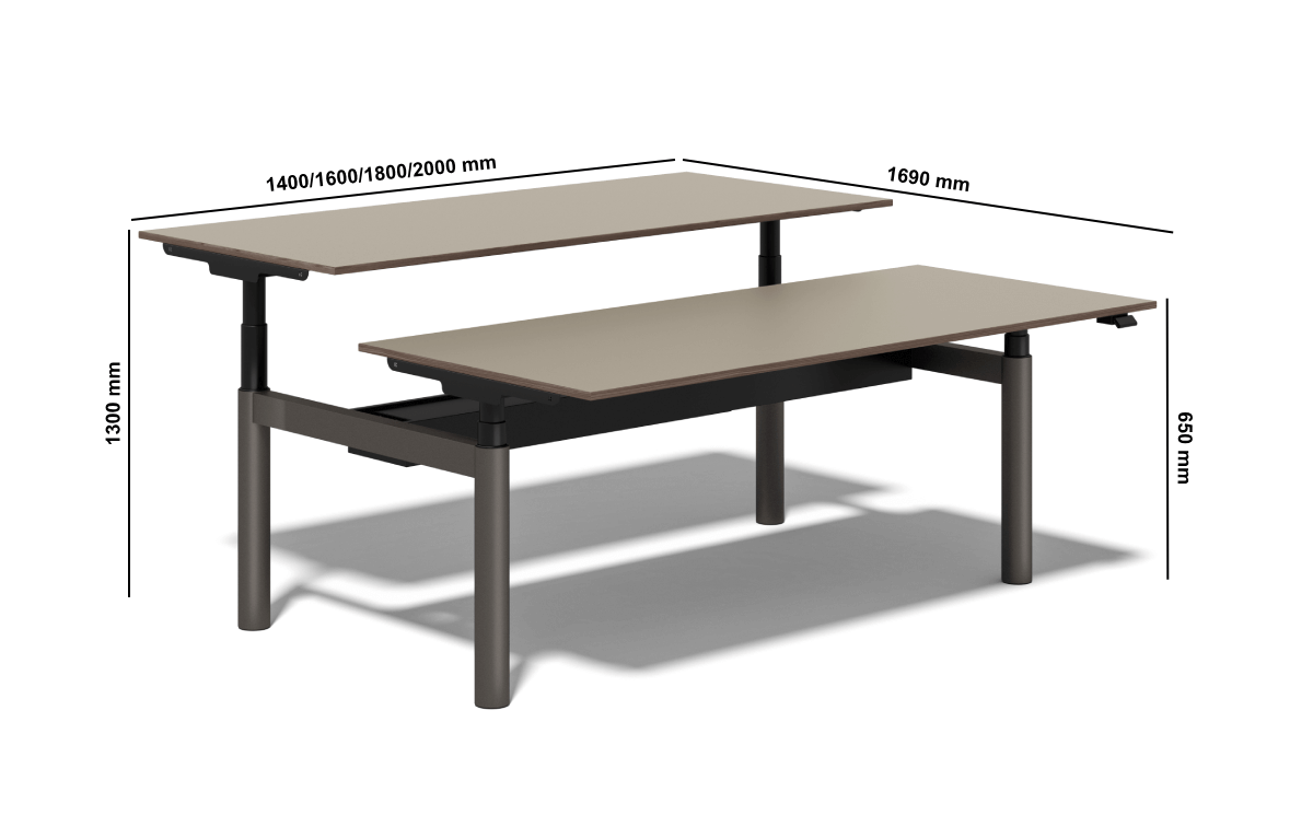 Nuvalia 1 – Back To Back Height Adjustable Operational Office Desk For 2 ,4 And 6 Persons Size Image