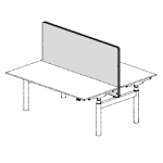 Nuvalia – Height Adjustable Executive Desk Dividing Screen H865