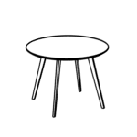 Round Shape Table (2 and 4 Persons)