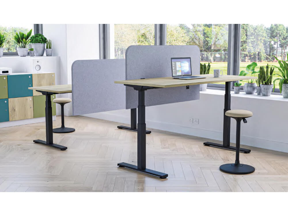 Savino 2 Electric Height Adjustable Workstation For 2 People 6