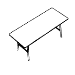 Small Rectangle Shape Table (6 Person)