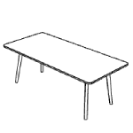 Small Rectangle Shape Table (6 and 8 Person)