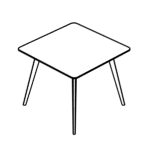 Square Shape Table (4 Persons)