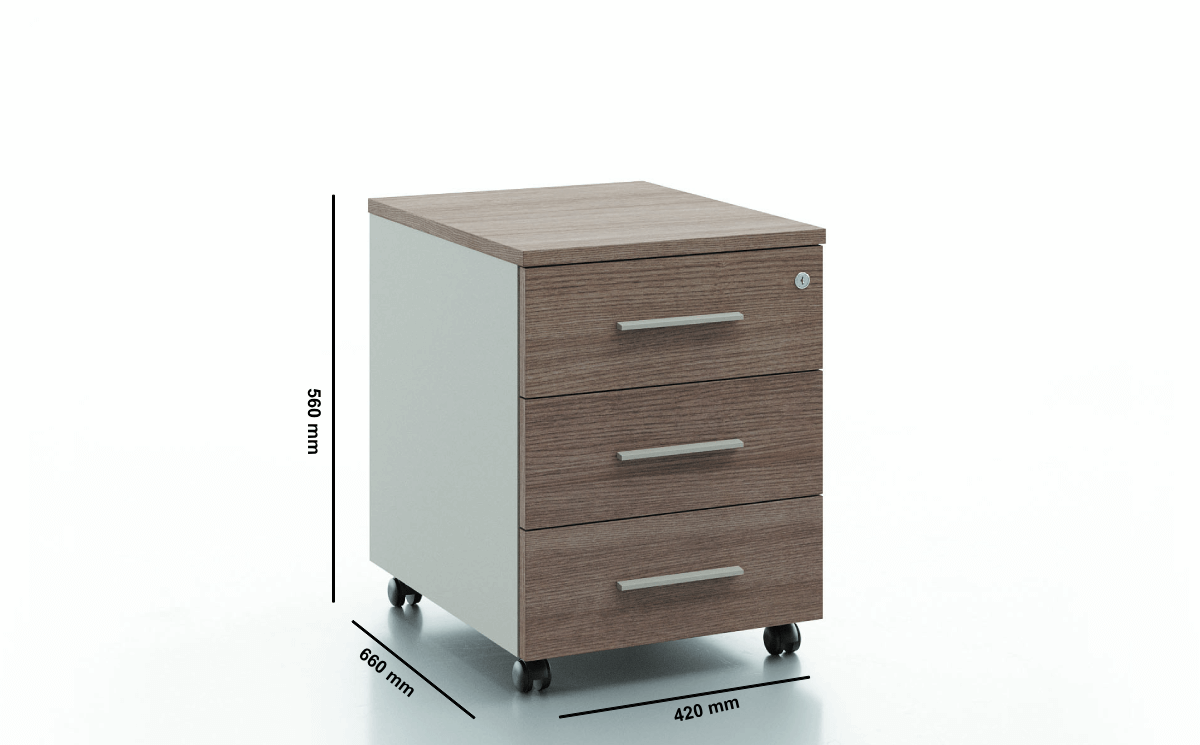 Ernesto 5 - Mobile Pedestal Dimensions Img