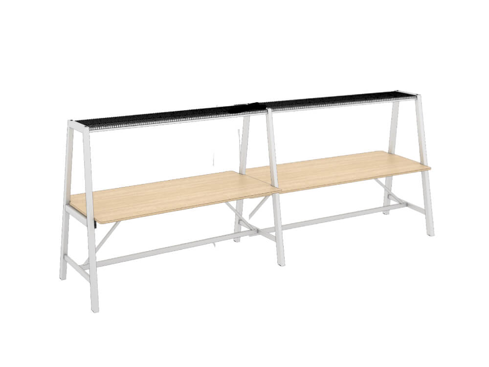 Andina Medium And High Height Rectangular Collaborative Meeting Table With Optional Castor 19