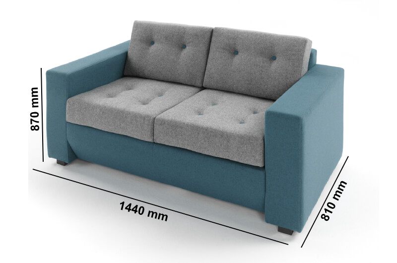 Lore – One Two And Three Seater Sofa With Optional Buttoned Back Size Image