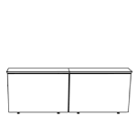 L3000 x D893 x H1115 (Straight Desk with Pedestal)