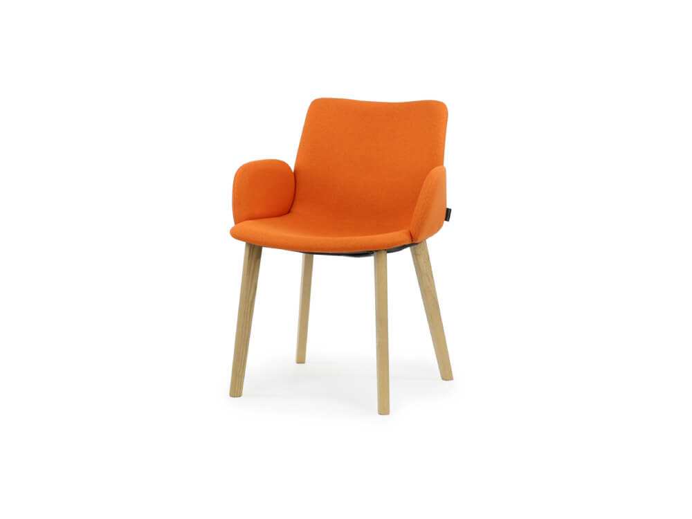 Omero Mutlipurpose Chair With Wooden Metal Legs 26