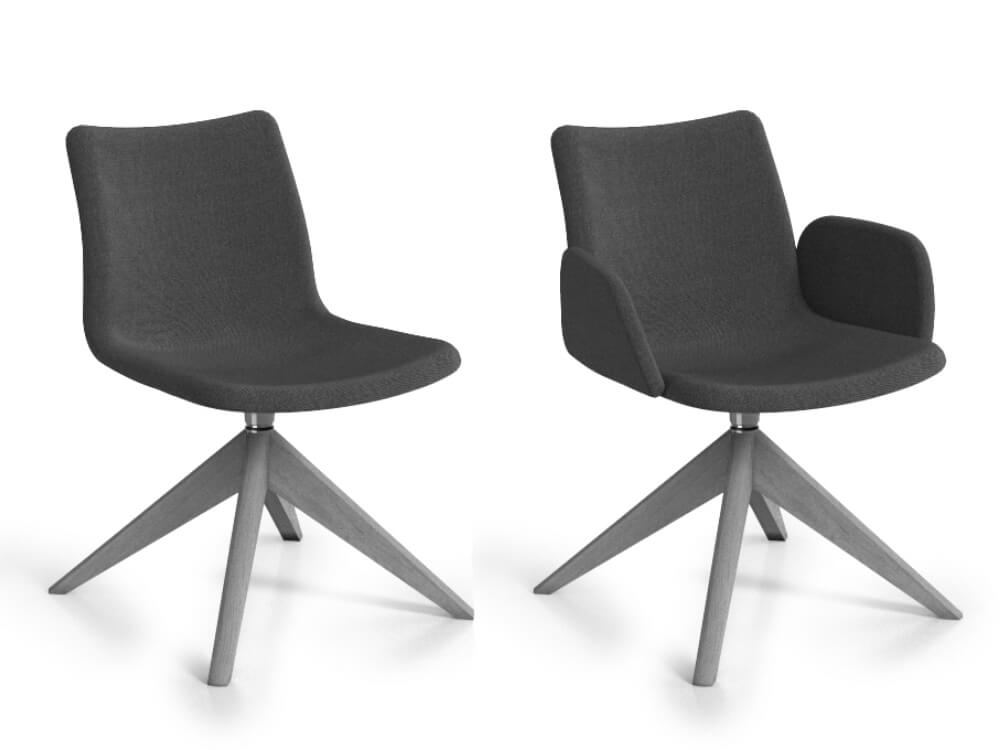 Omero Mutlipurpose Chair With Wooden Metal Legs 31