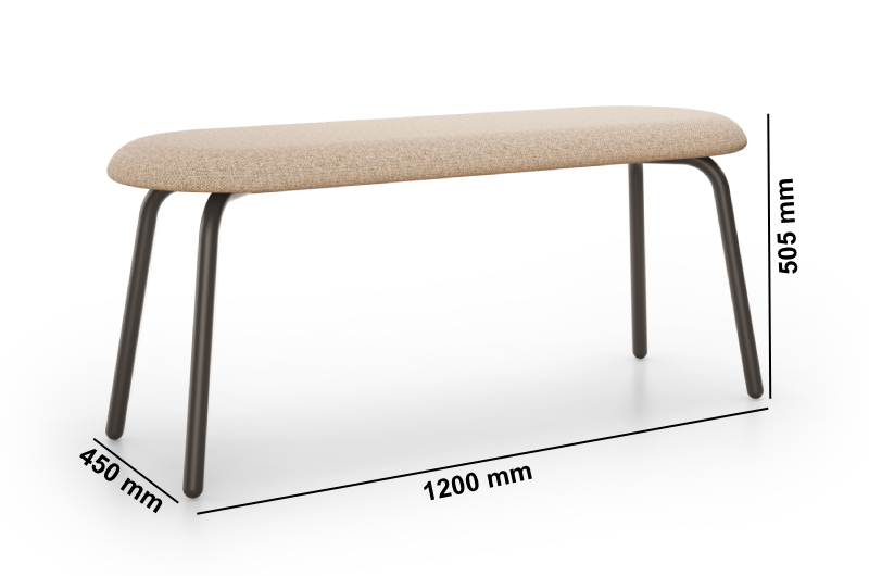 Orsa 1 Upholstered Seating Stool And Bench Size