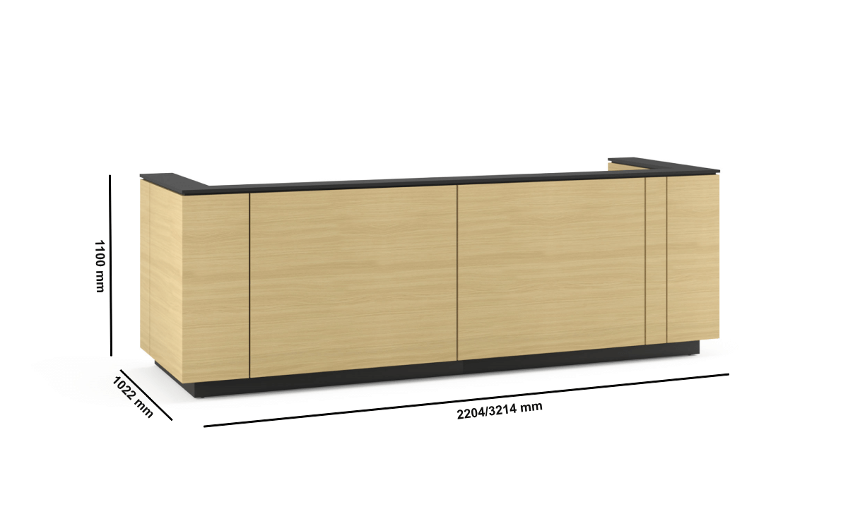 Riccardo Straight Reception Desk With Optional Table Dimensions Img