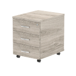 3 Pedestal Dy Grey Oak