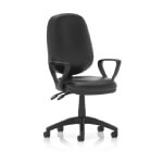 Esme – Multicolour Operator Office Chair Loop Arms Arms Black Bonded Leather