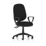 Esme – Multicolour Operator Office Chair Loop Arms Black Fabric