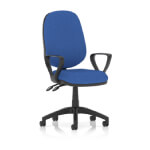 Esme – Multicolour Operator Office Chair Loop Arms Blue Fabric