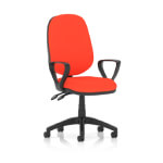 Esme – Multicolour Operator Office Chair Loop Arms Tabasco Orange