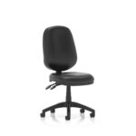 Esme – Multicolour Operator Office Chair No Arms Leather Black No Arms