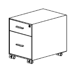 Guialmi Pedestal 2 Drawer