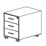 Guialmi Pedestal 3 Drawer