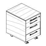 L445 X D562 X H606 Mm (4 Drawers With Lock)