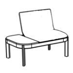 L975 x D650 x H755 mm (Bench with Seat Pad and Backrest)