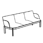 L1950 x D650 x H755 mm (Three Seater Sofa)