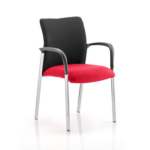 Academy Visitor Chair In Multicolor With Arms Bergamot Cherry