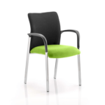 Academy Visitor Chair In Multicolor With Arms Myrrh Green