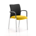 Academy Visitor Chair In Multicolor With Arms Senna Yellow