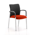 Academy Visitor Chair In Multicolor With Arms Tobasco Red