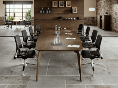 Aletta 5 – Barrel Shaped Meeting Room Table Main Image (1)