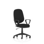 Esme – Multicolour Operator Office Chair Loop Arms Black Fabric