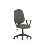 Esme – Multicolour Operator Office Chair Loop Arms Charcole Fabric