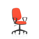 Esme – Multicolour Operator Office Chair Loop Arms Tabasco Orange