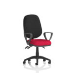 Esme – Multicolour Operator Office Chair Loop Arms Bergamot Cherry Black