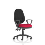 Esme – Multicolour Operator Office Chair Loop Arms Bergamot Cherry Black Back