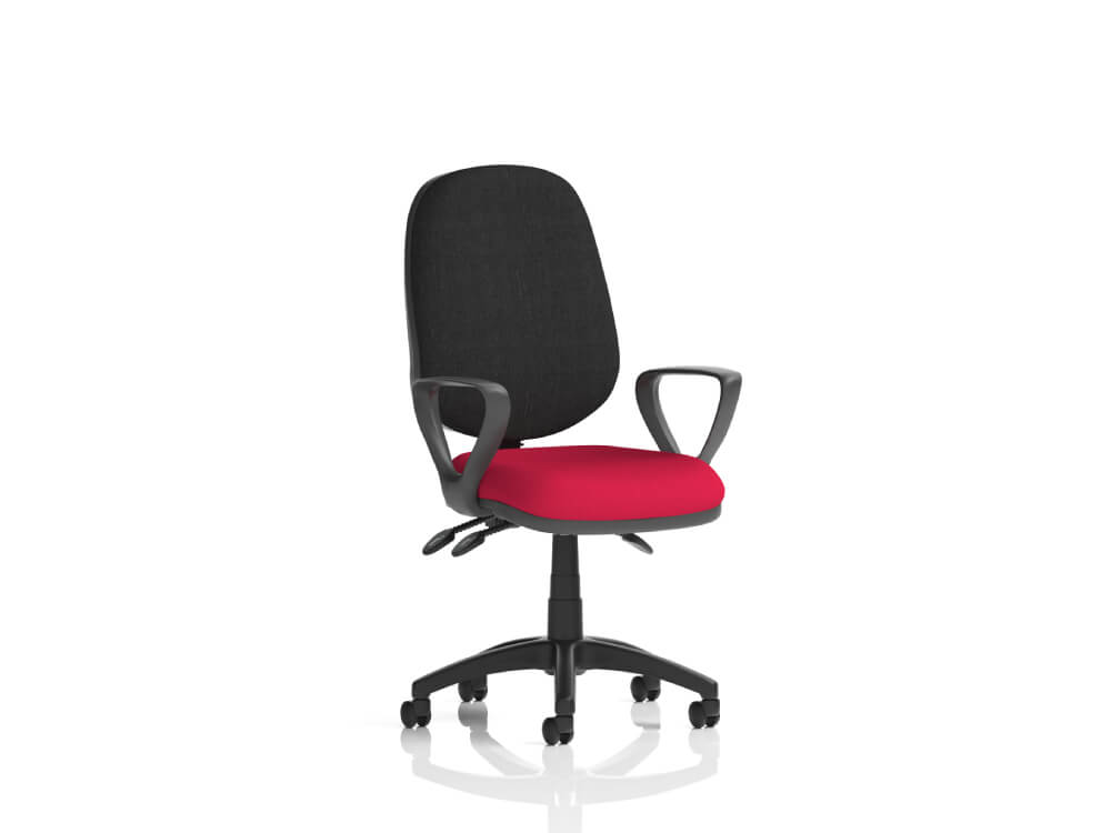 Esme – Multicolour Operator Office Chair Loop Arms Bergamot Cherry Black