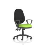 Esme – Multicolour Operator Office Chair Loop Arms Myrrh Green Black Back