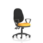 Esme – Multicolour Operator Office Chair Loop Arms Senna Yellow Black Back