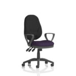 Esme – Multicolour Operator Office Chair Loop Arms Tansy Purple Black Back