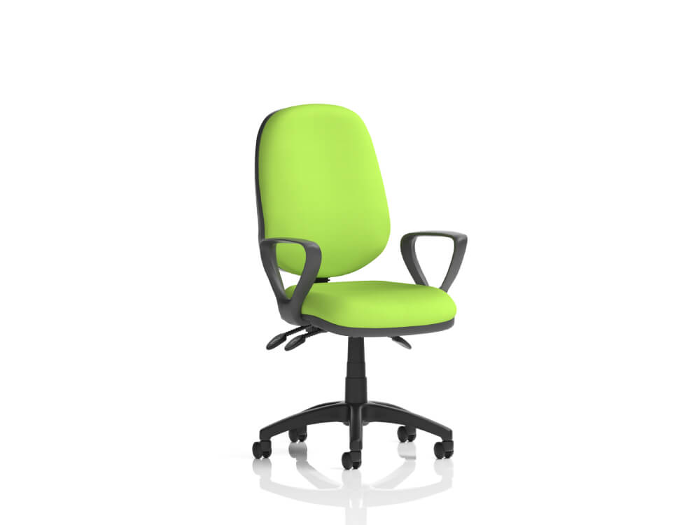 Esme – Multicolour Operator Office Chair Myrrh Green Loop Arms