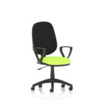 Esme – Multicolour Operator Office Chair Myrrh Green Black Loop Arms