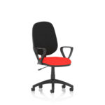 Esme – Multicolour Operator Office Chair Tabasco Orange Black Loop Arms