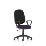 Esme – Multicolour Operator Office Chair Tansy Purple Black Loop Arms