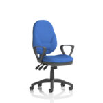 Esme – Multicolour Operator Office Chair With Loop Arms Blue Fabric