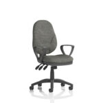 Esme – Multicolour Operator Office Chair With Loop Arms Charcoal Fabric