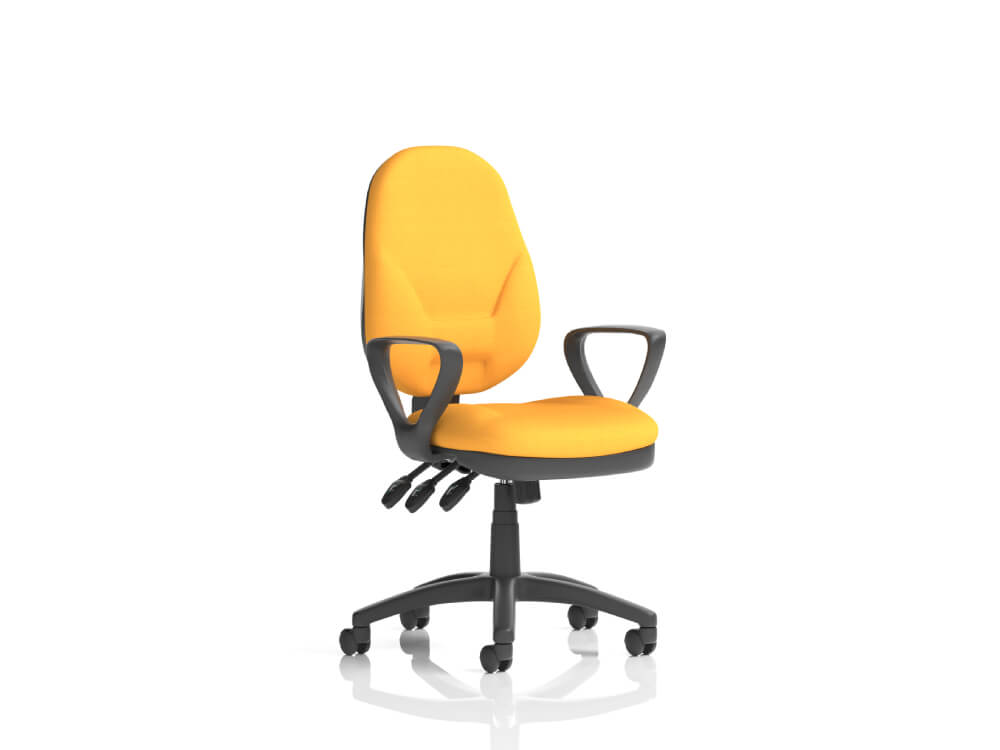 Esme – Multicolour Operator Office Chair With Loop Arms Senna Yellow