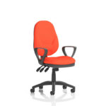 Esme – Multicolour Operator Office Chair With Loop Arms Tabasco Orange