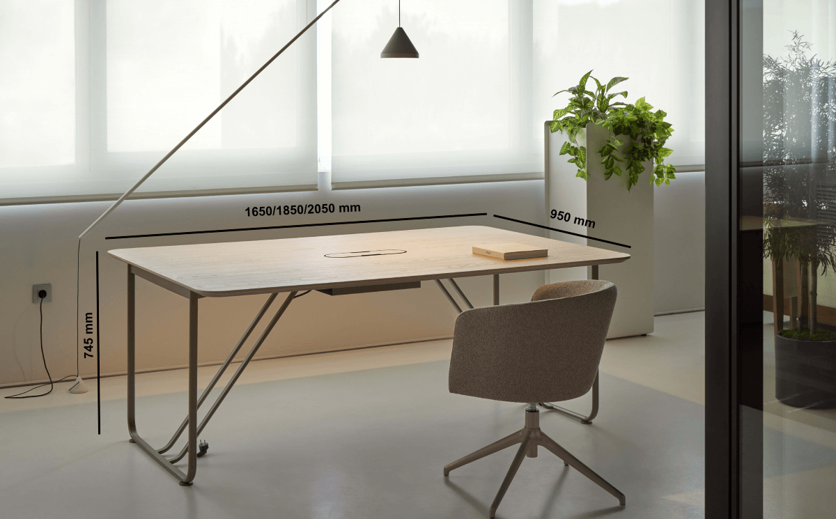 Inizio– Executive Desk With Optional Credenza Unit Dimensions Img 1